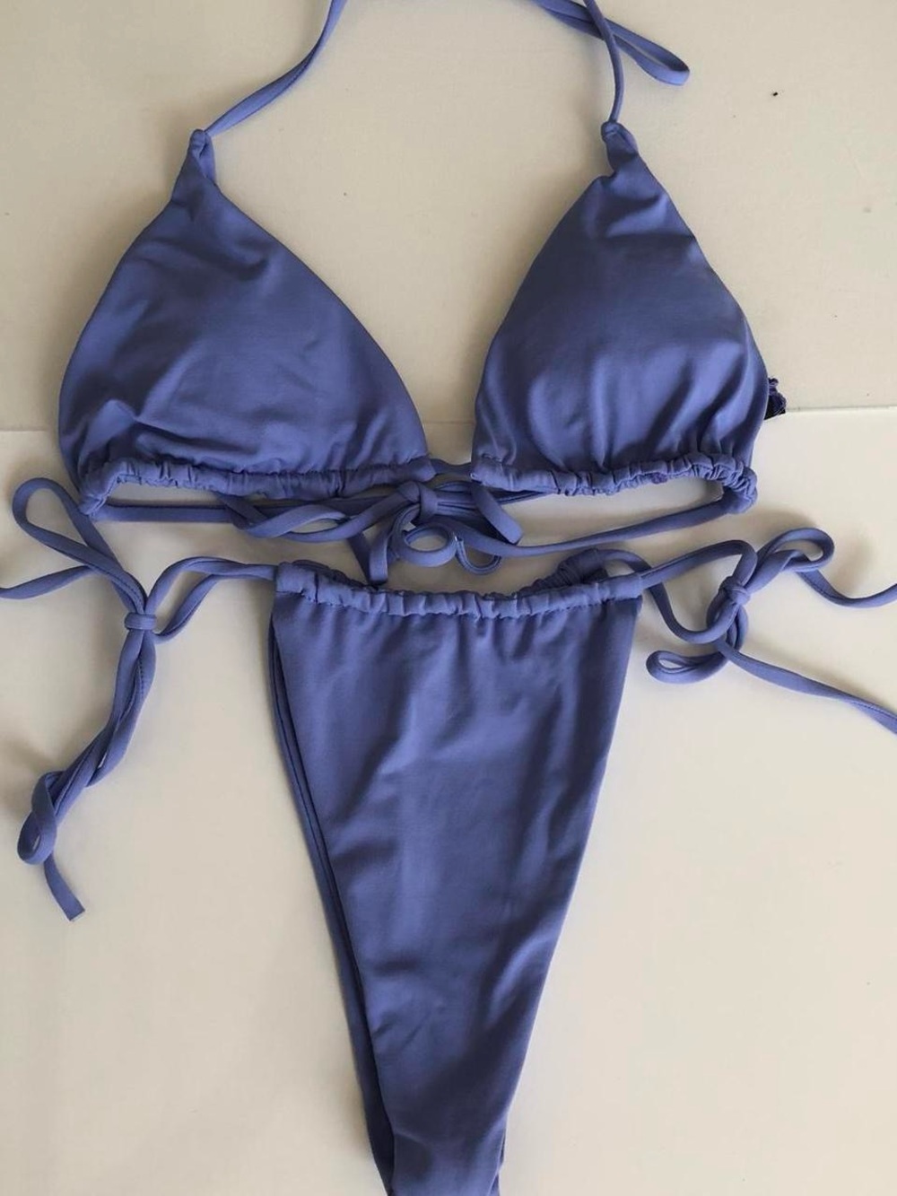 Urban Outfitters periwinkle Blue Tie-Side Triangle Bikini